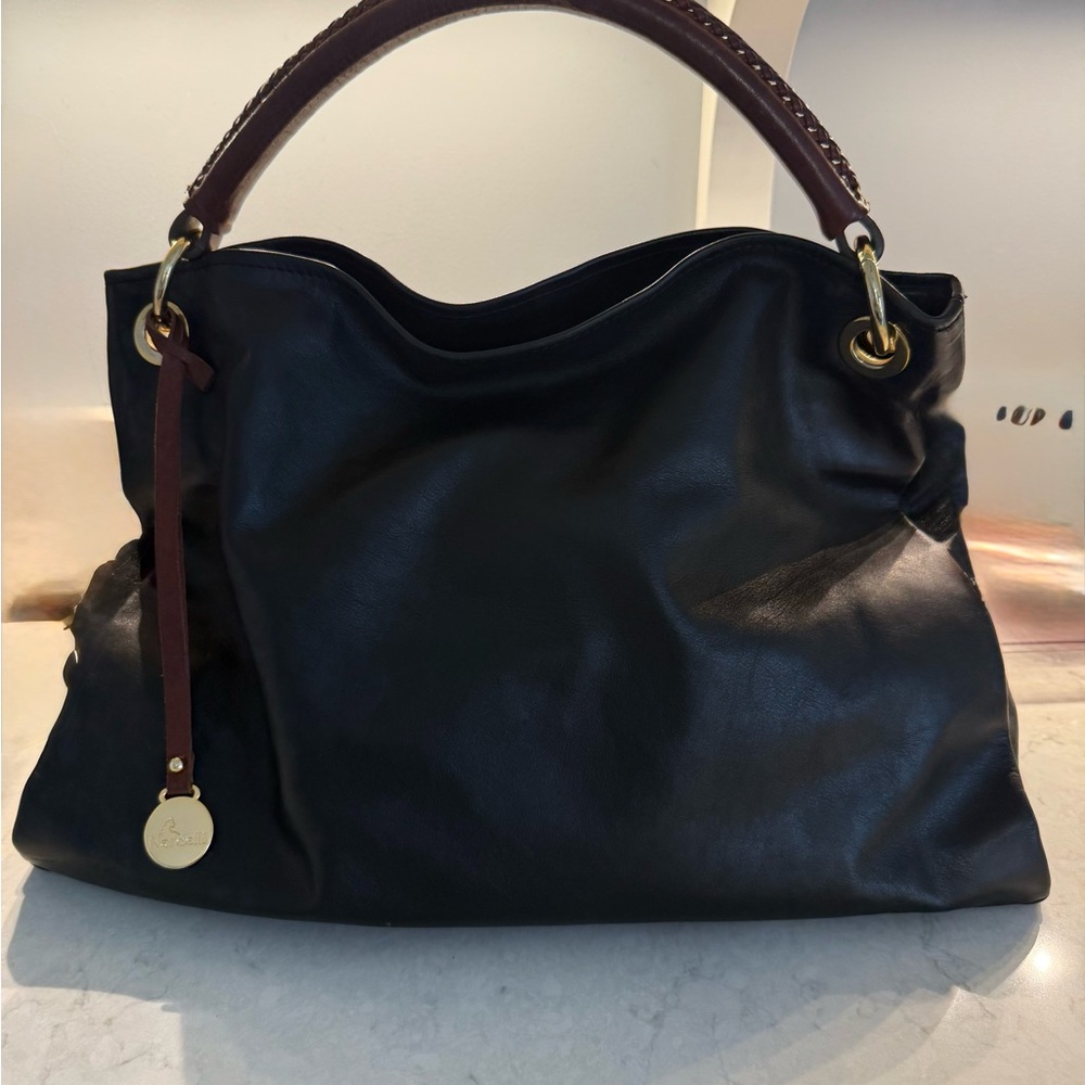 Nardelli Black Leather Handbag